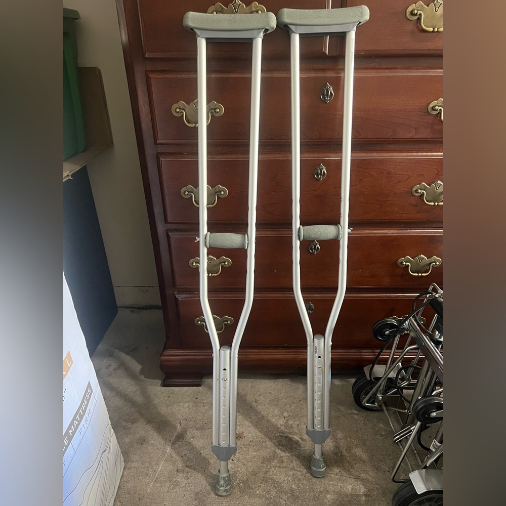 Adjustable Silver Crutches